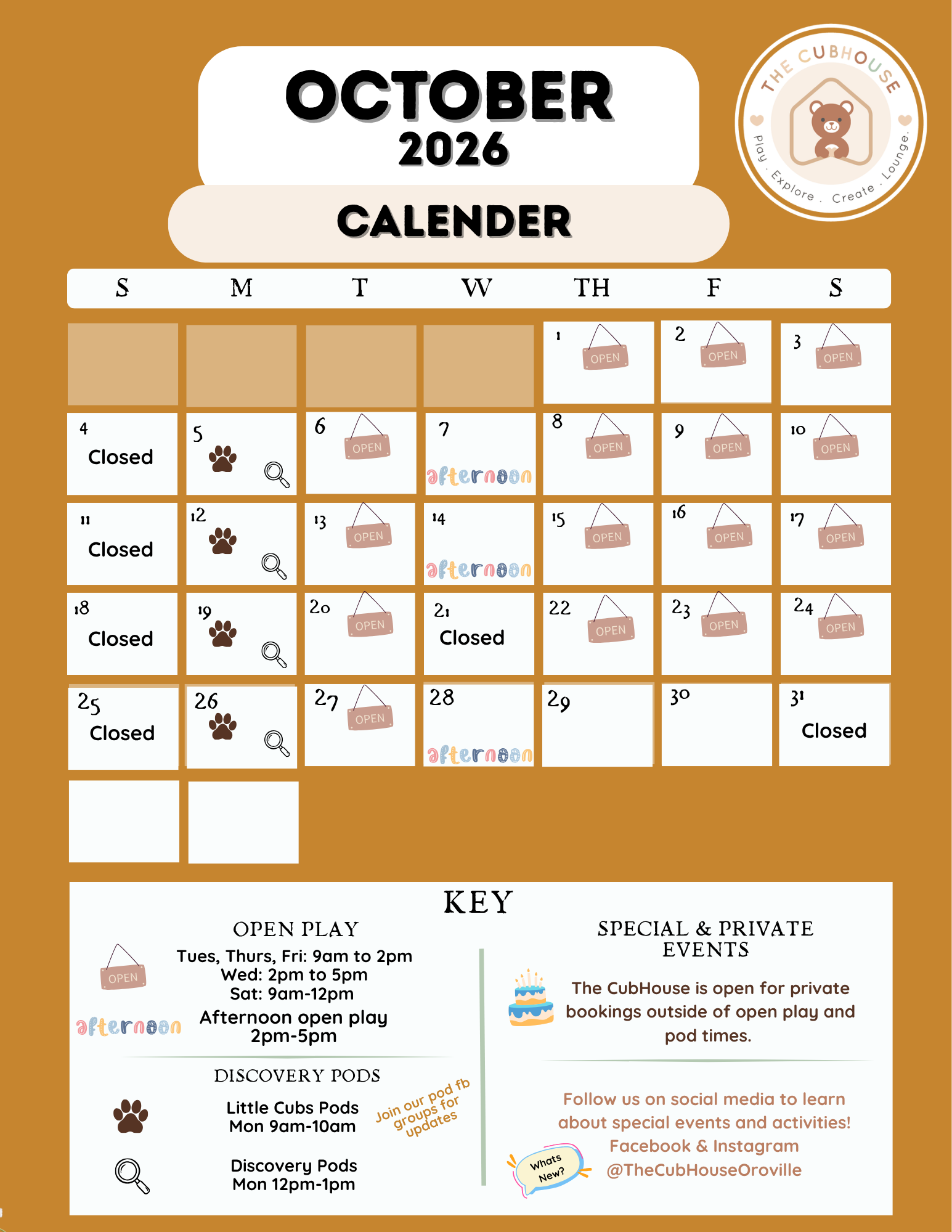 monthly calendars
